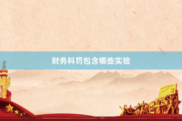 财务科罚包含哪些实验
