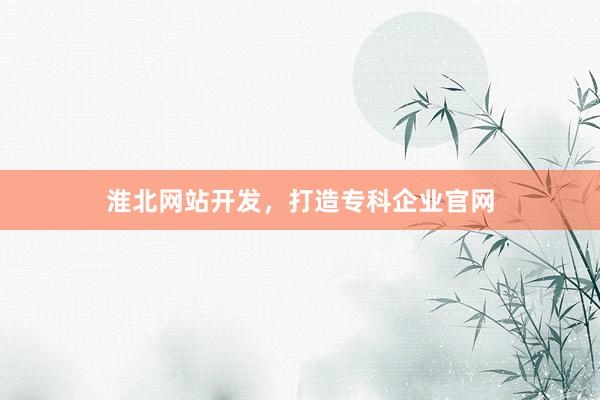 淮北网站开发，打造专科企业官网